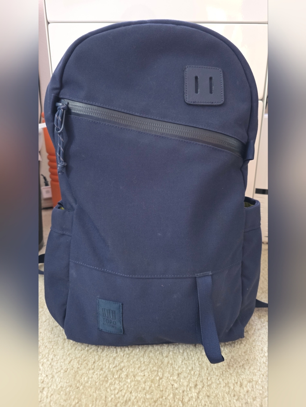 Topo Designs Navy Backpack with Waterproof Zipper